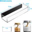 2 Pack Acrylic Spice Racks for Refrigerator and Oven, Magnetic Fridge Organizers and Storage, Clear