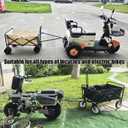 Bike Trailer Connector, Portable Folding Bicycle Trailer with Quick Release Clamps for Rear Carrier and Garden Cart Bicycle Trailer for Portable Folding Wagon Pet cart