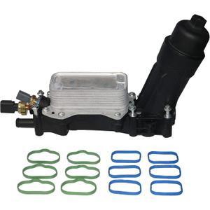 Engine Oil Cooler and Filter Housing Adapter Kit - Replaces 68105583AF, 68105583AE - Compatible with Chrysler, Dodge & Jeep 3.6L V6 Vehicles - 200, Town & Country, Grand Caravan, Wrangler, Ram