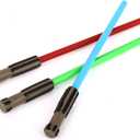 L LIFETIME Light Saber Pencils Party Favors 24 Pack Blue, Red, Green Pencils with 3D Eraser Tops Star Fan Goody Bag Supplies, Birthday Celebration Gifts for Kids, Teens & Adults