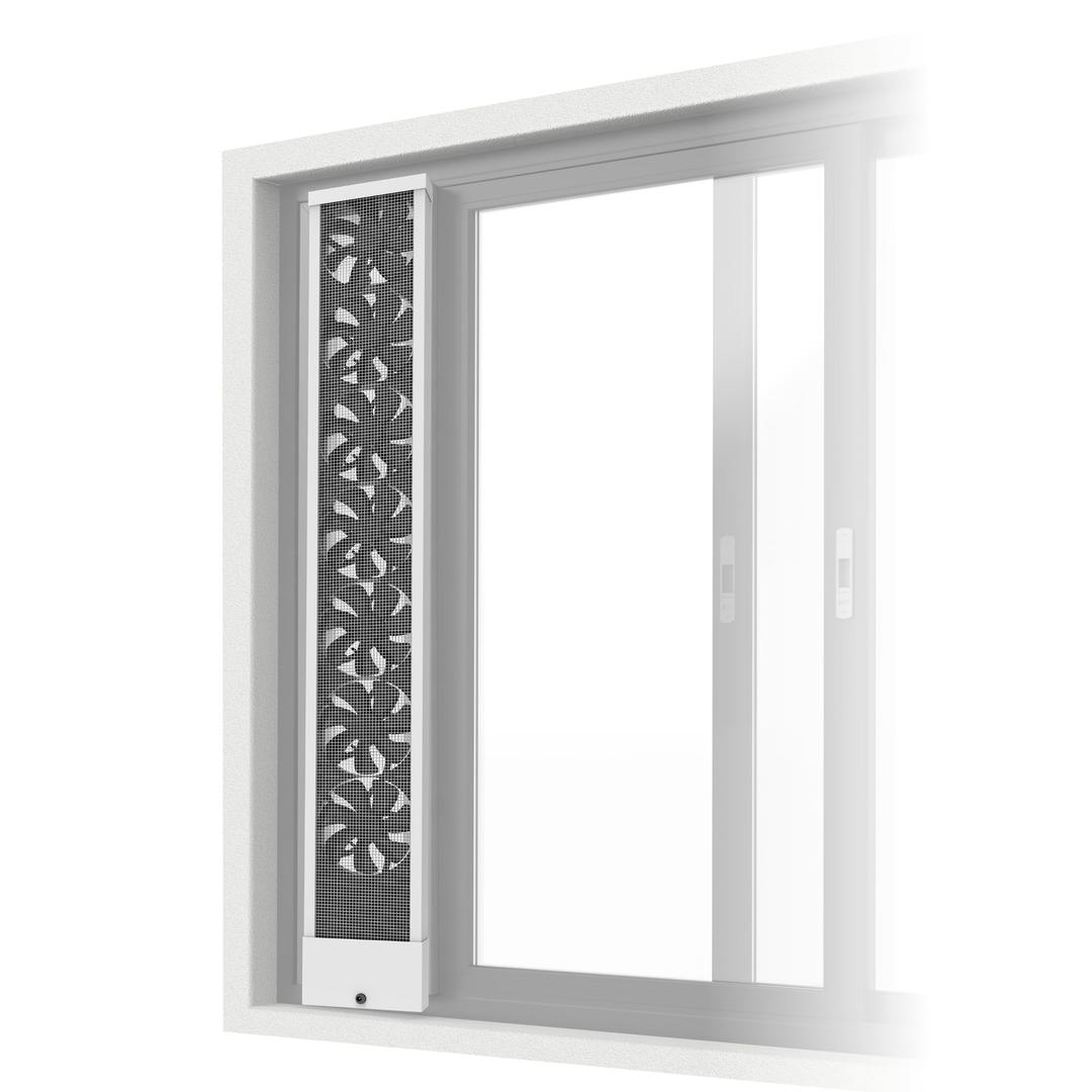 35.4-37.4 Inch White Vertical Window Exhaust Fan for Sliding Windows