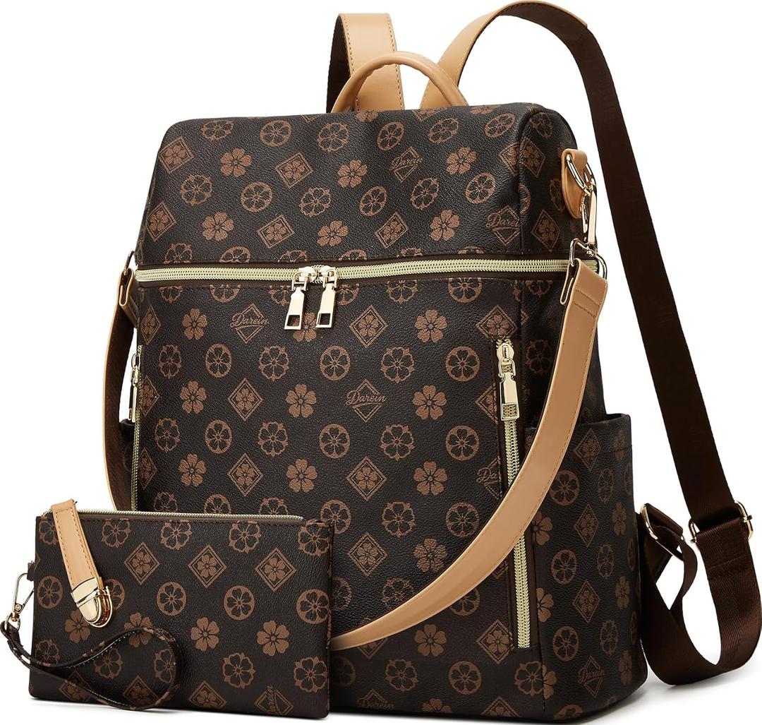 Makes Backpack Purse for Women PU Leather Travel Satchel Handbag Convertible Design Bag with Purse