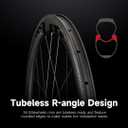ELITEWHEELS Road Bike Carbon Wheels 700c Clincher 38/50/55/60/82mm Carbon Wheelset Tubeless Ready Cycling Wheel U Shape