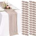 30 Pack Cheesecloth Table Runner 10FT Rosy Brown Table Runner Boho Gauze Cheese Cloth Table Runners Long Rustic Sheer Table Decorations for Wedding Party Baby Bridal Shower Birthday Holiday Home