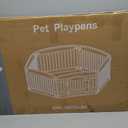 Simple Deluxe 24" 6-Panel Dog Playpen, Durable Pet Playpen with Secure Locking Door for Puppies & Small/Medium Dogs, Portable & Foldable Pet Fence, Black