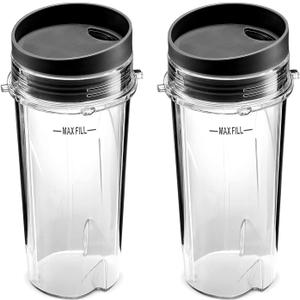 Ninja Single Serve 16-Ounce Cup Set for BL770 BL780 BL660 Professional Blender (Pack of 2)
