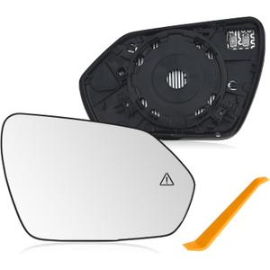 Passenger Side Mirror Glass Compatible with 2021-2024 Hyundai Elantra, Right Side Rear View Mirror Replacement with Backing Plate, Heated and Blind Spot, Replaces 87621-AA180 87621-AA070