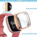 10 Pack Screen Protector Case for Fitbit Sense 2/Versa 4, Shockproof Soft TPU Cover, All-Around Scratch Resistant Protective Case Compatible with Versa 4/Sense 2 Smartwatch