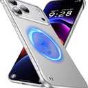 Magnetic Ultra Thin Frosted Designed for iPhone 17 Pro Max Frameless Case 6.9 inch [Compatible with MagSafe] Slim Minimalist Lightweight Matte Hard Cover Protective Borderless Case- Silvery