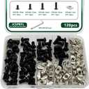 120 pcs M6 T Nut Screws Kit for 3030 3060 Aluminum Extrusion, 60 pcs Black M6x10/12/14/16mm Hexagon Socket Screws and 60 pcs M5 Drop in T-Nuts with 1 pcs M6 Hex Wrench