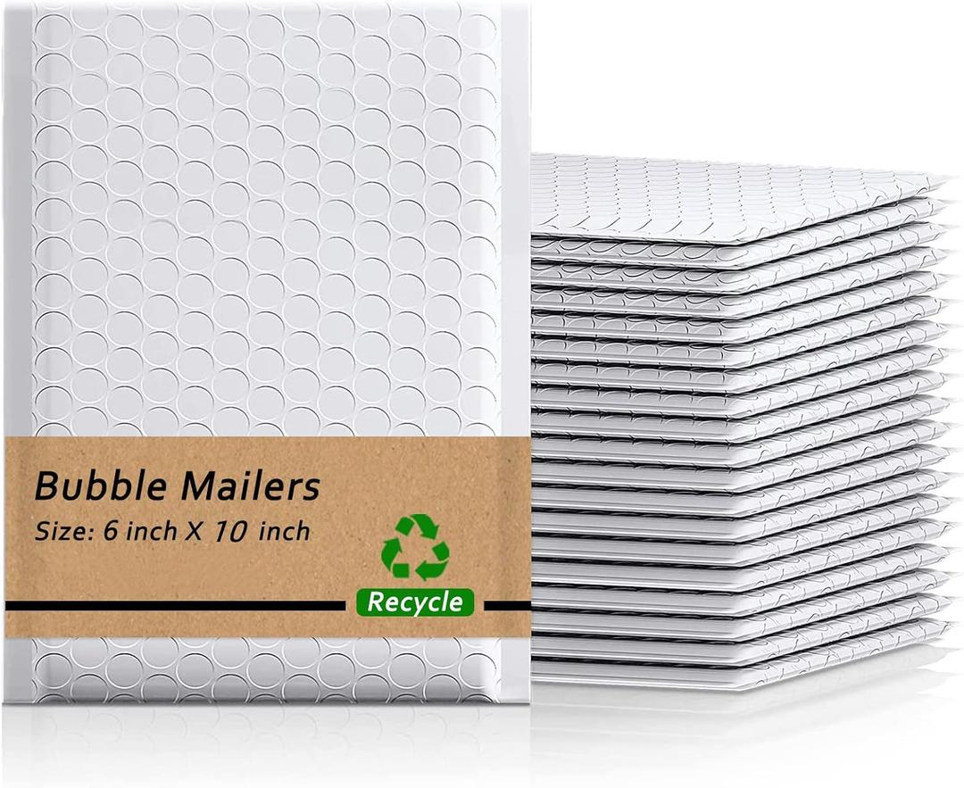 Bubble Mailers 6x10"es 200pcs | Padded Envelopes Mailers | Sealing Shipping Bags for Small Business, Shipping Envelopes with Self Sealing, Waterproof and TearProof