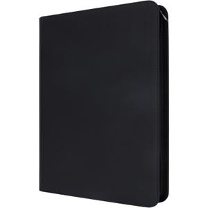 Rayvol Premium 16-Pocket Card Binder - Fits 1408 Trading Cards, Side Loading Ringless Card Collection Album for TCG (1404, Black)