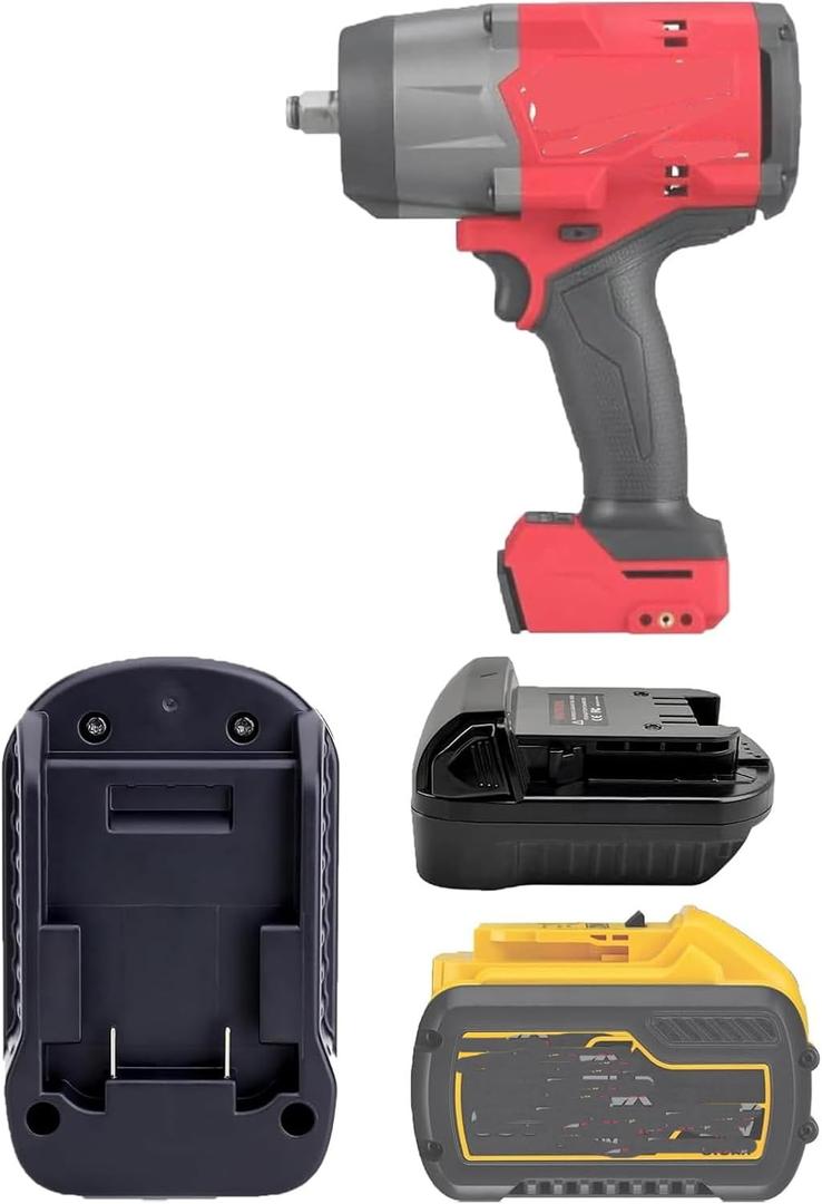 URUN for Dewalt to Milwaukee Adapter, Battery Adapter for DeWalt 20V&60V Lithium Battery Convert to for Milwaukee M18 18V lithium ion battery M18 Battery Use for Milwaukee M18 18V Cordless Power Tool