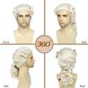 Judge Colonial Wig for Men Beige Funny Crazy Wigs Washington Halloween Costume Cosplay Party Wigs (Beige)