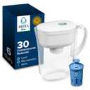 Brita Metro Water Filter Pitcher, BPA-Free Water Pitcher, Replaces 1,800 Plastic Water Bottles a Year, Lasts Six Months or 120 Gallons, Includes 1 Filter, Kitchen Accessories, Small - 6-Cup Capacity