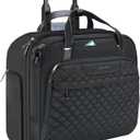 EMPSIGN Rolling Laptop Bag Women with Wheels, Briefcase for Women Fits Up to 15.6 Inch Laptop Briefcase on Wheels, Water-Repellent Overnight Rolling Computer Bag with RFID Pockets, Black