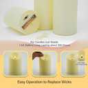 Nimiko Flameless Candles with Remote, Battery Operated Flickering Flameless Candles, LED Candles with Timer 2/4/6/8H, with Realistic LED Candles Set of 9 (D3 x H 3" 4" 5" 6" 7") (Ivory)