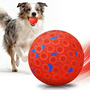 Smart Interactive Dog Toys for Aggressive Chewers, Self-Moving Chew Proof Dog Ball with Automatic Vibrating, IP54 Waterproof & E-TPU Material - Boredom & Training(red)