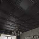 Art3d PVC Ceiling Tiles, 2'x2' Plastic Sheet in Black (12-Pack), 24"x24"