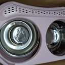 Neater Feeder - Express Model w/Slow Feed Bowl - Mess-Proof Dog Bowls (M/L, Pink) Made in USA Elevated, No Spill, Non-Tip, Non-Slip, Raised Stainless Steel Food/Water Pet Bowls Aid Digestion