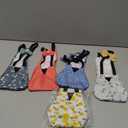 DoubleFill 5 Pcs Washable Chicken Diapers Reusable Pet Diaper with Bow Tie for Pet Ducks Hens Goose Clothes Poultry Nappies Waterproof Adjustable for Hen Rooster Chicken(Classic,M)