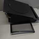 8 Inch Hooded Wall Vent Cover for Dryer Vent - Galvanized Steel Exhaust Cap with Damper & Screen, Outdoor Bathroom Fan/Range Hood Vent (Includes Tape & Clamps) (Black)