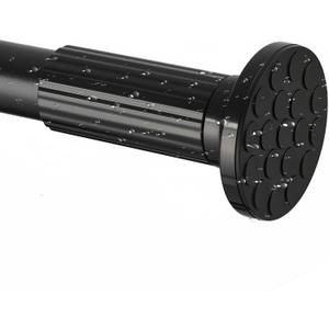 Tension Curtain Rod 51168 In (4.2514 ft),Extra Long Outdoor Curtain Rod for Window or Bathroom Patio,Easy to Install No Drilling Never Rust,Heavy Duty Adjustable Spring Shower Rod (Black)