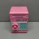 Piggy Bank, Toys for Girls Ages 5-7, 8-10, Electronic ATM Password Cash Coin Can Auto Scroll Paper Money Saving Box Toys for 6 7 8 9 10 11 12 Year Old Girl Christmas Birthday Gifts (Pink)