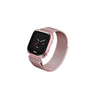 STAINLESS STEEL MESH BAND FOR USE WITH FITBIT VERSA ROSE GOLD 