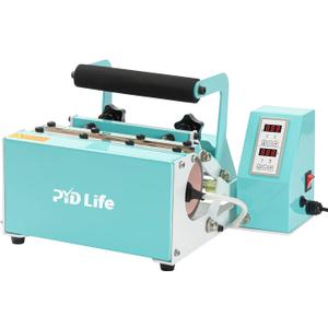 PYD Life 110 V Tumbler Heat Press Machine Mint Green Mug Press Machine for 12 OZ 16 OZ 20 OZ 30 OZ Straight Sublimation Blanks Skinny Tumbler Mugs Cups Water Bottles Sublimation Print