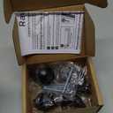 Ravinte 10 Pack Matte Black Kitchen Cabinet Knobs 1-1/4 Inch Round Drawer Pulls Flat Black Stainless Steel Drawer Handles Door Hardware for Dresser Cabinets