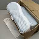 Anvo Memory Foam Pillow, Neck Contour Cervical Orthopedic Bed Pillow for Sleeping Side Back Stomach Sleeper, Ergonomic Design for Neck and Shoulder Pain Relief, Blue White, Firm (FIRM - Standard (24 x 13.4 x 4.7 inches))