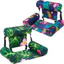 WERNNSAI Inflatable Pool Chair Float for Adults - 2 Pack Fabric Hammock Adjustable Floating Lounge Chairs for Swimming, Beach, Lake