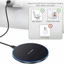 Fast Wireless Charger,20W Max Wireless Charging Pad Compatible with iPhone 17/17 Pro/16/15/14/13/12/SE/XS Max/XR,AirPods;FDGAO Wireless Charge Mat for Samsung Galaxy S25/S24/Note,Pixel/LG