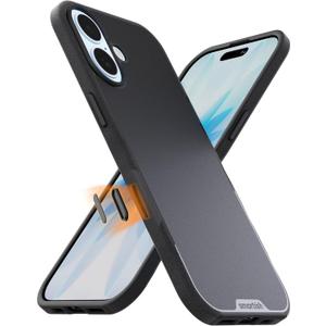 Smartish iPhone 17 MagSafe Case - Gripmunk with Camera Control Protection, Magnetic Slim Case [Lightweight + Protective] Thin Grip Cover with Microfiber Lining for Apple iPhone 17 - Black Tie Affair