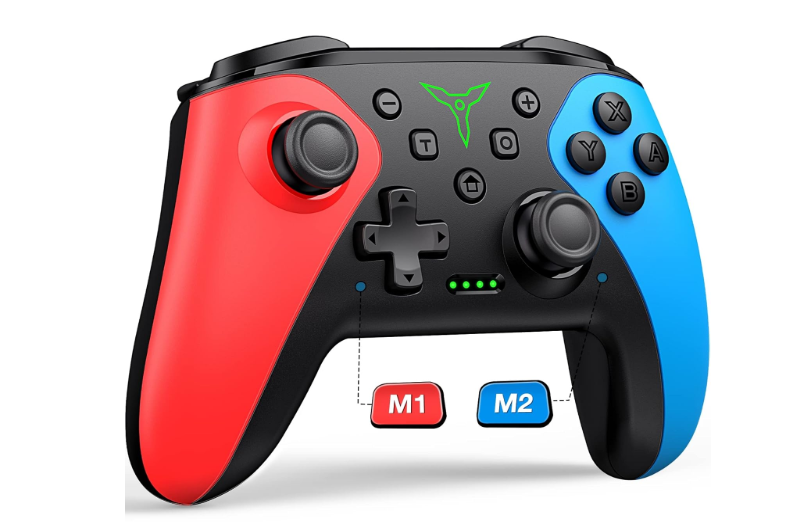 Wireless Switch Controller for Nintendo Switch/Switch 2/Lite/OLED Controller, Switch Controller with a Mouse Touch Feeling on Back Buttons, Extra Switch Pro Controller with Wake-up,Programmable, Turbo Function