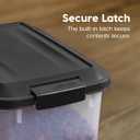 IRIS USA Dog Food Storage Container, 2 Pack, Up to 30 lbs Each, Airtight Seal for Freshness, Wheels for Rolling, Easy One Hand Opening, Made in USA, BPA Free, Clear/Black
