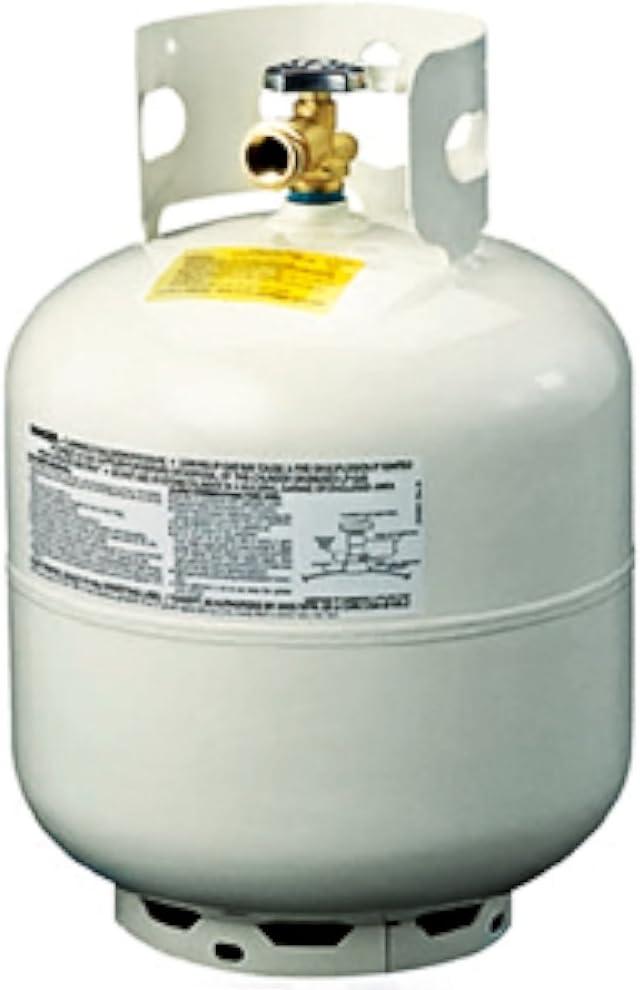 Manchester 10504TC5 White Steel Vertical LP Gas Tank - 20 lb. Capacity