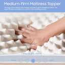 Greaton Breathable 1-inch Convoluted Egg Shell Foam Mattress Topper | Toppers for Mattresses Adds Ultimate Comfort, Reduces Back Pain, Perfect Body Support, Maintain Proper Posture, Queen, White