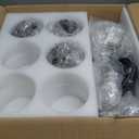 SZXYKEJI6-Lights Glass Globe Sputnik Chandelier Modern Flush Mount Ceiling Light Fixture Farmhouse Lighting for Dining Room Living Room Bedroom Kitchen Passageway(Balck and Gold)