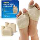 Metatarsal Pads Ball Foot Cushion - 2 Pairs Metatarsal Pads Women & Men with Gel for Pain Relief, Morton's Neuroma & Metatarsalgia, Ball of Foot Cushion for Standing, Running, Walking - L