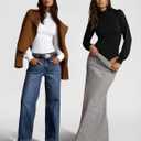 MANGOPOP Mock Neck Puff Sleeve Bodysuit Turtleneck Loose Lantern Long Sleeve Body Suit for Women for Going Out (Small, 02 White)