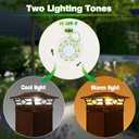 Solar Post Cap Lights Outdoor 12pack, Waterproof Solar Powered Deck Fence Post Lights for 4x4 Wood/Vinyl Posts, Solar Outdoor LED Light with Cool/Warm Lighting Decorate Garden Patio Porch