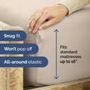 King Fitted Bed Sheet - Bottom Single Fitted Sheet Only - Ultra-Soft Hotel Luxury Bedding w/ 8-16 Inch Deep Pockets - Breathable, Cooling & Wrinkle Free - Easy-Care, Fade & Shrink Resistant - Wheat