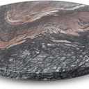 Koville 12'' Marble Lazy Susan Marble Turntable for Kitchen Dinning, Lazy Susans Organizer for Cabinet, Serving Rotation Spinning Tabletop Organizer Swiveling, Spice Rack Storage (Rosso Luana)