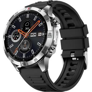 AOLON GT6PRO Military Tactical Watch, 1.51" AMOLED 1ATM Waterproof | Rugged military watch with 1.51" AMOLED screen, waterproof metal body, compass & 60-day ultra-long battery for iOS/Android.