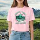 Womens Hiking Shirt Mountain Nature Hike T-Shirt National Park Casual Tshirt Camping Outdoor Tee (Pink, XL)