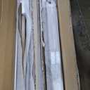 Queen Size Murphy Bed with Storage Shelves, Space Saving Wall Bed Frame, Solid Wood Fold Down Bed with Louvered Door, Easy Assembly