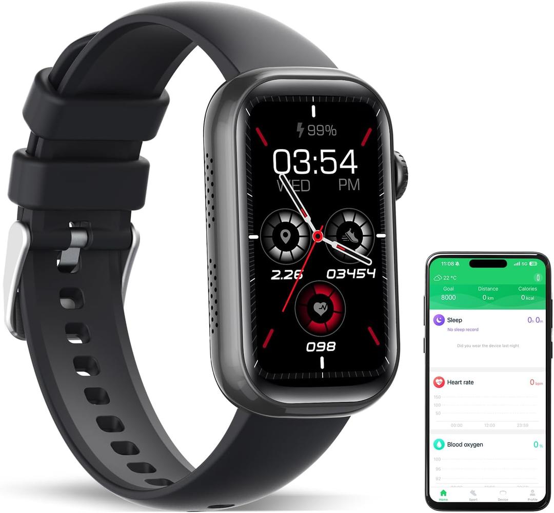 Fitness Tracker, Smart Watch with 24/7 Dynamic Heart Rate Blood Oxygen Monitoring Sleep Tracker Answer / Make Call 24 Sports Modes Pedometer IP68 Waterproof Step Calorie Counter for Women Men (Black)