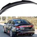 Rear Spoiler Compatible with 2008-2012 Audi A4, PSM Style High Kick Fit for B8, Exterior Duckbill Spoiler Trunk Tail Deck Lid Wing Lip (Carbon Fiber Pattern)